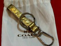 コーチ　COACH キーホルダー キーリング　ゴールド_画像5