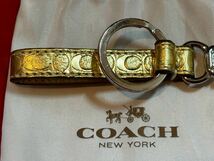 コーチ　COACH キーホルダー キーリング　ゴールド_画像4