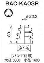 ☆分割インナードライブシャフトブーツ☆エッセ L235S　H19.01～H21.04用/インナーブーツ(内側)BAC-KA03R_画像2