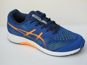 即決 asics 24.0 ヒモ式 アシックス レーザービーム RH 1154A144 400 ブルー/オレンジ 子供 キッズ 男の子 スニーカー 通学 上履き