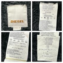 【極暖の安心感】極美品 DIESEL ディーゼル 内ボアパーカーLsize相当 グレー コットン【極暖】保温性抜群 袖ロゴ DIESEL感抜群【最高傑作】_画像10