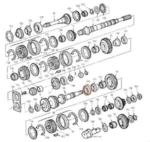  Ford M5R1 manual mission parts counter shaft center bearing 1988 year - 1998 year BroncoII Ranger (11 year ) 5MT