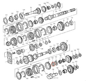  Ford M5R2 5 speed manual transmission parts parts counter shaft synchronizer thrust washer E8TZ-7C340-D