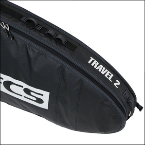 6'7 FCS Travel2 エフシーエス ミッドレングス ファンボード ハードケース ボードケース ダブルケース トラベルケース 200.7cmの画像6