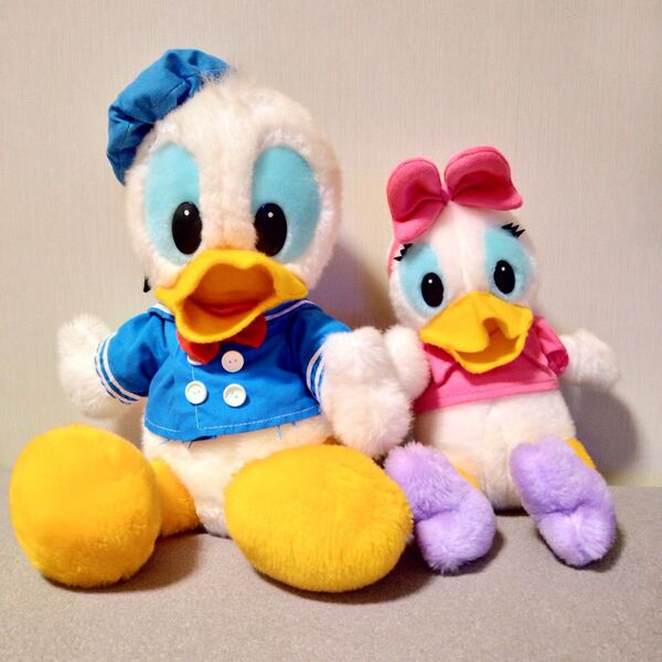 ディズニー ぬいぐるみドナルドダック デイジー ヴィンテージ レトロ