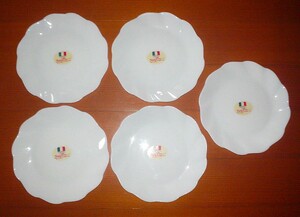 新品　ヤマザキ 春のパン祭り　皿　プレート　円形　５枚セット　MEDE IN FRANCE　