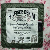 HILFIGER DENIM◆ヒルフィガーデニム レディース モッズコート パーカー スプリングコート Mサイズ カーキ I-3340_画像6