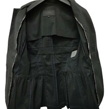 BURBERRY BLACK LABEL / バーバリーブラックレーベル レディース ステンカラージャケット ブラック スリム 38サイズ 日本製 I-3358_画像3