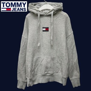 TOMMY JEANS /トミージーンズ メンズ プルオーバーパーカー グレー 裏起毛 XSサイズ(M相当) 秋冬服 I-3392