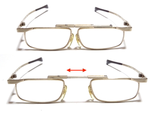 ■即決■ Vintage 折りたたみ式 小型 眼鏡 薄型ケース付き KANDA メガネ 老眼鏡 レトロ ヴィンテージ