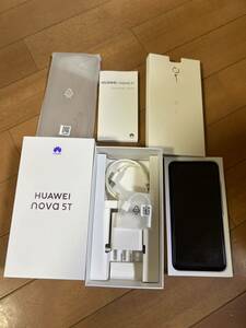 中古 美品 HUAWEI nova 5T 本体 ファーウェイ YAL-L21 ミッドサマーパープル 楽天モバイル