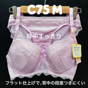 C75 トリンプ　背中すっきり ブラ＆ショーツセット ニットレース #5