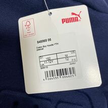 新品■PUMA プーマ キッズ パーカー US:M (11-12Y) ネイビー ロゴパーカー _画像6