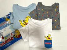 未使用■HARIBO ハリボ キッズ 半袖シャツ 120 Tシャツ 3枚 可愛い♪ グミ キャラクター_画像1