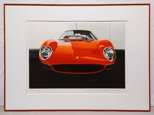 真作保証 吉田秀樹「Ferrari 250LM」リトグラフ 約10号 直筆サイン 在仏40年 フェラーリを描く巨匠 世界的活躍 滅多に出ない希少作