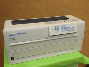 [A18804] EPSON VP-5200 ラウンド型 ドットプリンタ 有線LAN／パラレル接続 複写伝票等にどうぞ ▼現状品 印字はできます