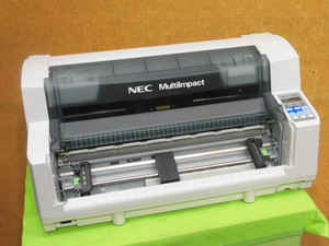 [A18812] NEC MultiImpact 700JEN 水平型ドットプリンタ LAN／パラレル接続 複写伝票にどうぞ ▼現状品 動作はOKです。