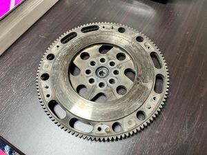 [中古良品]B型エンジン用 KTS クロモリ 軽量フライホイール 4kg ベアリング新品打ち替え済 シビック インテグラ EK9 DC2 EG6 EG6 EF9 EK4