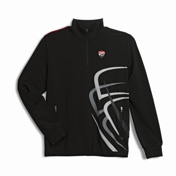 送料無料 ドゥカティ 純正 DC FITNESS HALF-ZIP SWEATSHIRT サイズL DUCATI フィットネス スウェットシャツ 987707975