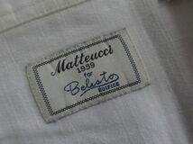 Matteucci × EDIFICE カッタウェイ シャツ 37 白シャツ アルバニア製 ユーロ ホワイトシャツ 長袖 トップス シンプル イタリアンカラー_画像7