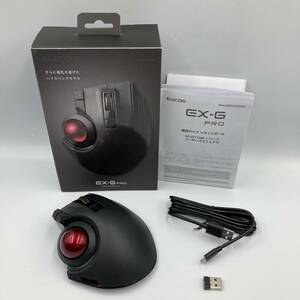 【通電確認済み】エレコム M-XPT1MRBKトラックボールマウス/親指/8ボタン/有線/無線/Bluetooth/ブラック/Y14345-O2