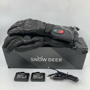【通電確認済み】SNOW DEER 電熱グローブ XSサイズ ヒーター手袋 バイク 冬 7.4V 2200MAHバッテリー付き/Y14446-O2