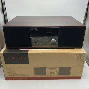 【通電確認済】LONPOO CDプレーヤー 40W コンパクトコンポーネントシステム CDステレオミニコンポ/Y14962-U3