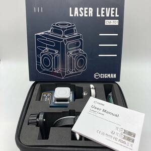 【通電確認済】CIGMAN レーザー墨出し器 3x360°グリーンレーザー CM701 /Y15109-Q1