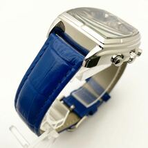 美品☆ソーラー☆送料込☆セイコー SEIKO ワイアード WIRED クロノグラフ メンズ腕時計 ブルー バンド新品 V176-0AD0 AGAD056_画像6