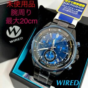 未使用品☆電池新品☆送料込☆セイコー SEIKO ワイアード WIRED クロノグラフ メンズ腕時計 ザ・ブルー 店舗限定モデル VK68-KZ20 AGAW712