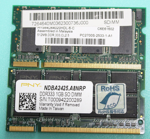 DDR333 SO-DIMM/CL2.5/1GB+512MB/0803-3