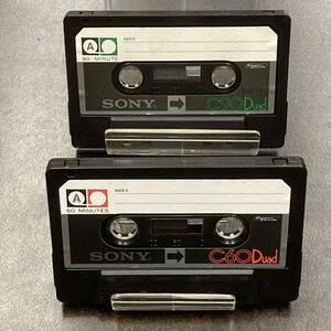 1101BT ソニー Duad 60 90分 フェリクロム 2本 カセットテープ/Two SONY Duad 60 90 Type III Fe-Cr Position Audio Cassette