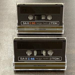 1127BT TDK SA-X 46 60分 ハイポジ 2本 カセットテープ/Two TDK SA-X 46 60 Type II High Position Audio Cassette