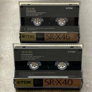 1162T TDK SR-X 40 46分 ハイポジ 2本 カセットテープ/Two TDK SR-X 40 46 Type II High Position Audio Cassette