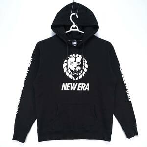 【送料無料】NEW ERA(ニューエラ)×新日本プロレス/スウェット プルオーバーフーディー/パーカー/ライオンマーク/ロゴ/ブラック/XLサイズ