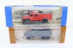 Roco STEYR ZIL 消防車 ジル 軍用トラック 箱付 2台 1/87 オーストリア/ロシア製 ナレ