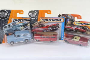 matchbox FORD F-100 THUNDERBIRD CHEVY WAGON フォード シェビー サンダーバード 3台 未開封 タイ製 イシコ