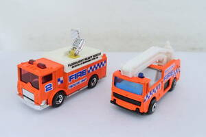 matchbox FIRE RESCUE UNIT 消防はしご車 ライト車 箱無 2台 中国製 クレ