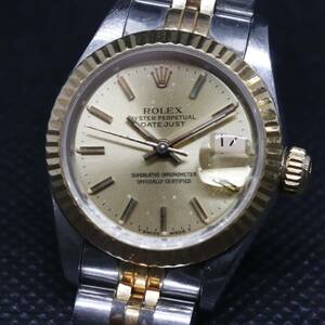 ロレックス デイトジャスト 自動巻 腕時計 Ref.69173 cal.2135 レディース SS × YG コンビ ジャンク品 ROLEX