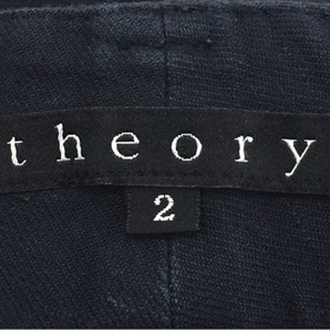 セオリー サイズ 2 01-8106467 コットン混 パンツ ジップフライ ボトムス メンズ ネイビー系 紺系 Theoryの画像5