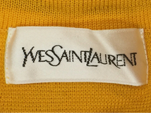 イヴ・サンローラン サイズM 長袖 ニット ウール クルーネック スリット レディース イエロー Yves Saint Laurent_画像5