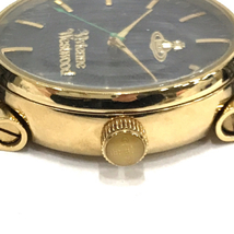 ヴィヴィアンウエストウッド クォーツ 腕時計 ネイビー文字盤 純正ベルト 付属品あり ブランド小物 QR012-318_画像2