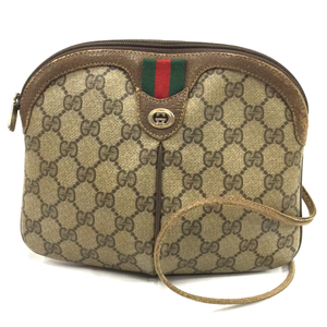 グッチ 904.02.047 GG柄 ショルダーバッグ 鞄 ファスナー開閉 レディース ベージュ×ブラウン系 GUCCI QR012-437