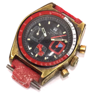 ティソ PR516 クロノグラフ 手巻き 機械式 腕時計 フェイスのみ メンズ ブラック文字盤 ジャンク品 TISSOT