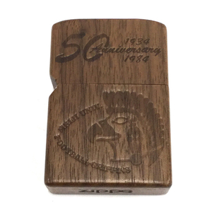 送料360円 ジッポ オイルライター 明治大学 FOOTBALL GRIFFINS 50周年記念 1934-1984 喫煙具 木製 ZIPPO 同梱NG