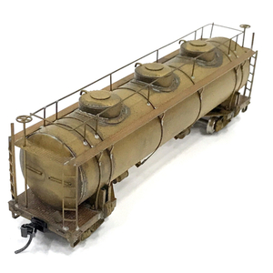 メーカー不明 ブラスモデル アメリカ型 貨車 タンカー 3Dome Tank Car HOゲージ 車輌 鉄道模型 社外箱付き
