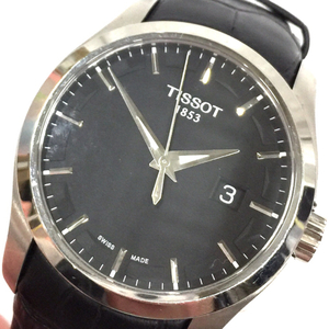 ティソ デイト クォーツ 腕時計 メンズ ブラック文字盤 T035410A 純正ベルト ファッション小物 TISSOT