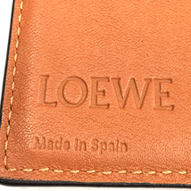 1円 ロエベ アナグラム トライフォールド ウォレット Wホック 三つ折り財布 レディース ブラウン系 LOEWE_画像8