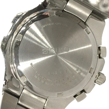 1円 セイコー 腕時計 7T04-0AB0 COUTURA ビッグデイト 青文字盤 クロノグラフ クォーツ メンズ 純正ベルト SEIKO_画像2