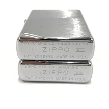 1円 ジッポー オイルライター 喫煙具 シルバーカラー サイズ約5.5×3.8cm 計2点 セット 保存箱 付属 ZIPPO_画像6